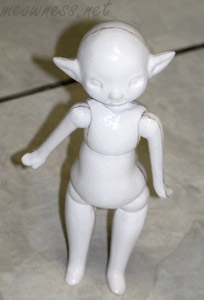 the original sculpture for the eka dolls was made from white polymer clay