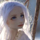 winter, a porcelain ball jointed doll in white dress by ladymeow